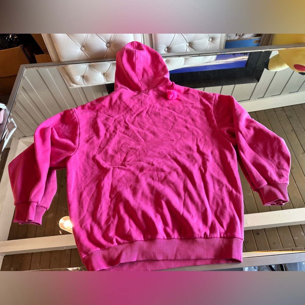 Club Exx Dolls Kill Arctic Animal Oversized Cat hoodie with Ears S Hot Pink - Picture 3 of 5